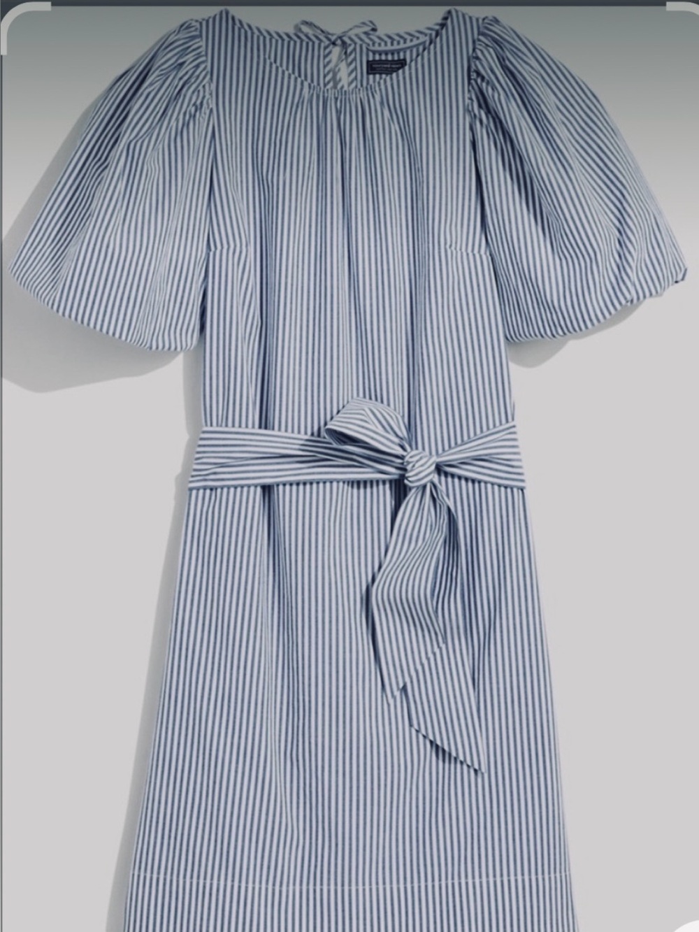 Vineyard Vines Blue/White Striped Poplin Puff Sleeve Shift Dress. XS NWT